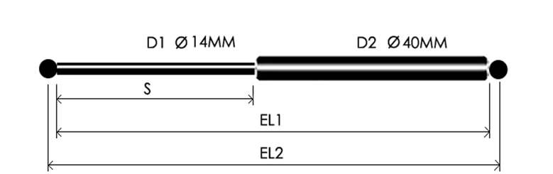 Gas Compression Springs 14 40