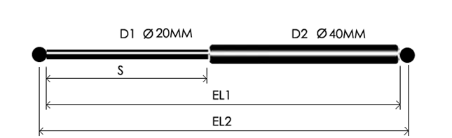 Gas Compression Springs 20 40