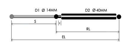 Gas Traction Springs 14 40