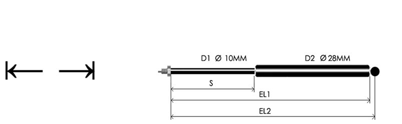 Lockable Gas Compression Springs rigid 10 28