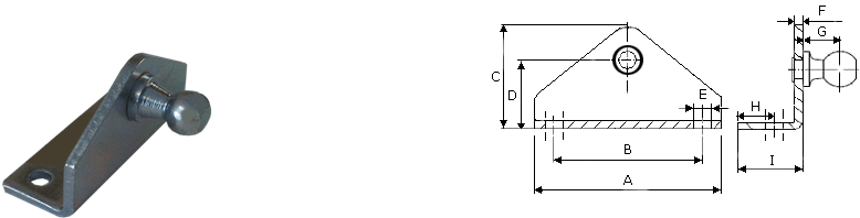 Metal mounting brackets, steel zinc plated. Ball Ø13MM part 4