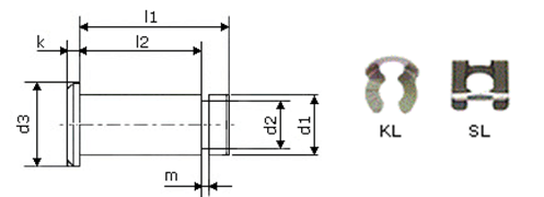 Clevis ends are equipped with folding clip bolts CF part 3