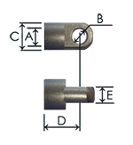 Eye end fittings Steel / Zamak part 1