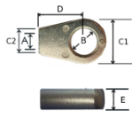 Part # 415Z Zamak eye ends